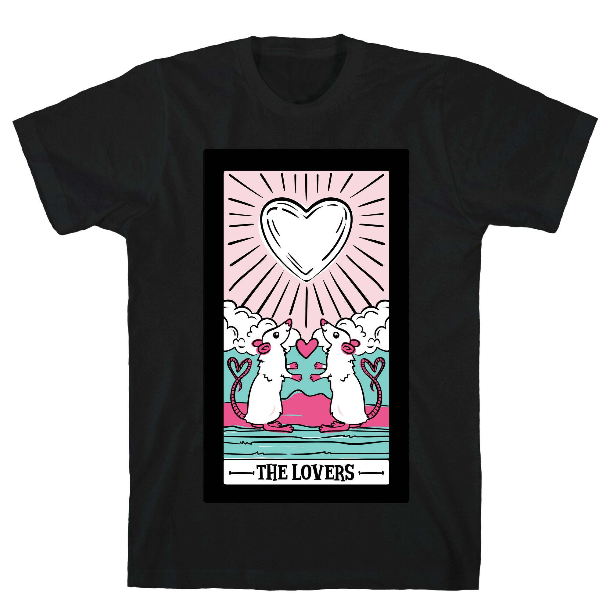 The Rat Lovers Tarot White Print T-Shirt
